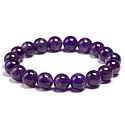 Chevron Amethyst Armband elastisch Naturstein, Kugel 8 mm / 16 - 17 cm, Stein der Könige und Bischöfe