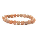 Sunstone Armband elastisch Naturstein, Perle 8 mm / 16-17 cm, verbirgt die Kraft der Sonne und Feuer