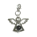 Schutzengel-Anhänger mit schwarzer Perle 29 x 37 mm 1 Stück