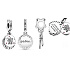Sterling Silber 925 Harry Potter - Gryffindor + Zirkonia, 2in1-Armbandanhänger