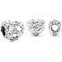 Charme Sterling Silber 925 Herz mit Gänseblümchen für Mama, Perle auf Armband Familie