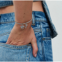 Charms Sterling Silber 925 Teilbarer Herz- und Schlüsselanhänger 2in1, Liebesarmbandanhänger