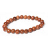 Goldstein Gold Gummiarmband, Kunststeinkugel 8 mm / 16-17 cm, Ambition Stein