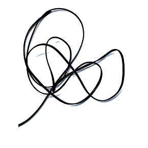 Flaches braunes Leder 2 mm, Länge ca. 120 cm 1 Stück