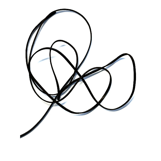 Flaches braunes Leder 2 mm, Länge ca. 120 cm 1 Stück