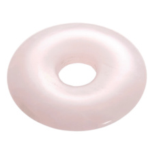 Rosenquarz Donut Naturstein 30 mm, Stein der Liebe