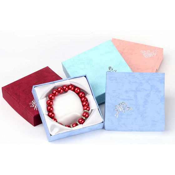 Geschenkbox für Armband 9 x 9 x 3 cm Farbmix 1 Stück