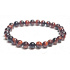 Tigerauge rot / Stierauge Armband elastischer Naturstein, Kugel 6 mm / 16-17 cm, Stein der Sonne und Erde, bringt Glück und Reichtum