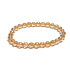Crystal Aqua Aura Gold Farbe Facette semi-metallischen Finish, Armband elastisch Naturstein, Perle 6 mm / 16 - 17 cm, Stein Steine