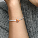 Charm Sterling Silber 925 Leuchtender Kürbis - Glow in the Dark, Halloween Armband Perle
