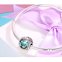 Charm Sterlingsilber 925 Klarer Ozean, Perle für Meeresarmband