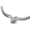 Sterling Silber 925 Leuchtend glitzernder Totenkopf Glow in the Dark, Halloween Armband Bead