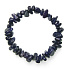 Goldstein / Avanturin blau Armband elastisch gehackten Naturstein 19 cm, Stein der Ambition