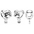Charme Sterling Silber 925 Pfote und Herz, Perle auf Armband Haustier