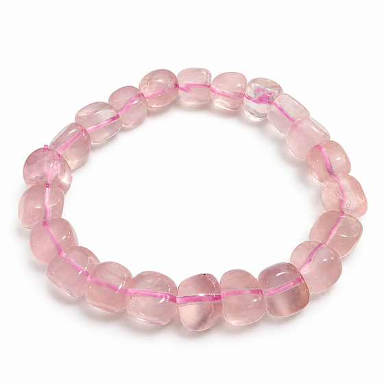 Bergkristall klar – elastisches Armband, unregelmäßige Würfel 10–12 mm / 16 - 17 cm | Stein der Steine