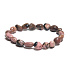 Rhodonit-Armband elastischer Naturstein, Stein 8 - 10 mm / 16 - 17 cm, Stein der Vergebung