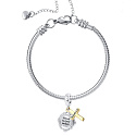 Sterling Silber 925 Religiöse Sprüche Philipper 4:19, 2in1 Anhänger für Armband