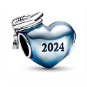 Charme Sterling Silber 925 Graduierung Blau Graduierung Herz 2024, Graduierung Armband Bead
