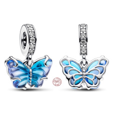 Charms Sterling Silber 925 Magischer Schmetterling Murano Glas Tier Armband Anhänger