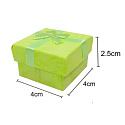Geschenkbox mit Schmuckschwamm und Schleife, hellgrün, 4 x 4 x 2,5 cm, 1 Stück