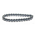 Hämatit-Armband elastischer Naturstein, Kugel 6 mm / 16 - 17 cm, gesunder Blutstein