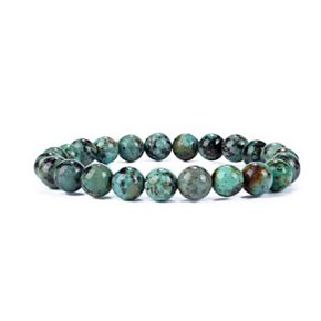 Jade Afrika Armband elastisch Naturstein, Kugel 8 mm / 16 - 17 cm