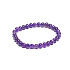Amethyst-Armband elastisch Naturstein, Kugel 6 mm / 16 - 17 cm, Stein der Könige und Bischöfe