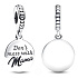 Charm Sterlingsilber 925 Mama - Spiel nicht mit Mama, Gravuranhänger Armband Familie