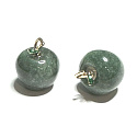 Avanturin grüner Apfel Wissensanhänger, Naturstein 2,7 x 15 mm, Glücksstein