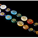 7 Chakren FengShui, Meditationsamulett, Naturstein mit Quaste, hängende Heilung 22 cm + Quaste 12 cm