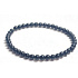 Onyx schwarz mattes Armband elastischer Naturstein, Kugel 4 mm / 16-17 cm, Lebenskraftstein