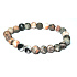 Jaspis Zebra Armband elastischer Naturstein, Kugel 8 mm / 16-17 cm, Stein der positiven Energie