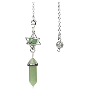 Avanturin Merkaba + Pendel, Naturstein-Anhänger 71 x 8 x 8 mm, Glücksstein