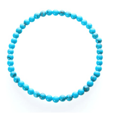 Tyrkenit Armband elastischer Naturstein, Perle 4 mm / 19 cm, Stein der jungen Leute, die ein Lebensziel suchen