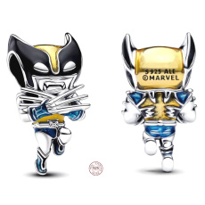 Charme Sterling Silber 925 Marvel Wolverine, Perle auf Armband Film