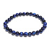 Tigerauge dunkelblau Armband elastisch Naturstein, Kugel 6 mm / 16-17 cm, Stein der Sonne und Erde, bringt Glück und Reichtum