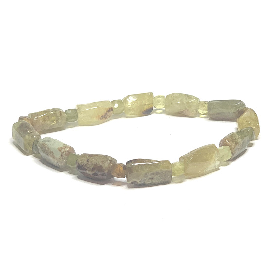 Granat-Tsavorit-Armband elastischer Naturstein, Kugel 6 - 10 mm / 16 - 17 cm, Gärtner-Maskottchen