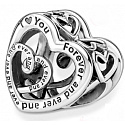 Sterling Silber 925 Herzen, verbunden unendlich - starke Bindung zwischen einer Mutter und ihren Kindern, Perle auf ein Armband Familie