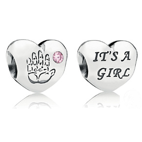 Charme Sterling Silber 925 Ich liebe mein kleines Mädchen My Little Baby, Perle Herz am Armband Familie