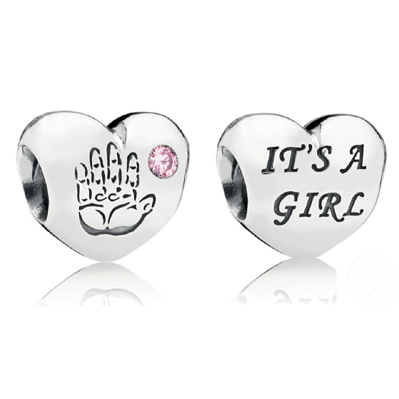 Charme Sterling Silber 925 Ich liebe mein kleines Mädchen My Little Baby, Perle Herz am Armband Familie