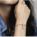 Charm Sterling Silber 925 Schutzamulett, Hand der Fatima, Auge des Propheten und Feder, Talisman 3in1, Armband Anhänger Symbol