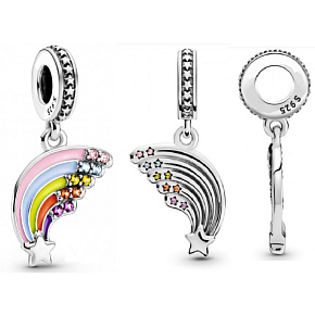 Charme Sterling Silber 925 Regenbogen, Armband Anhänger Symbol