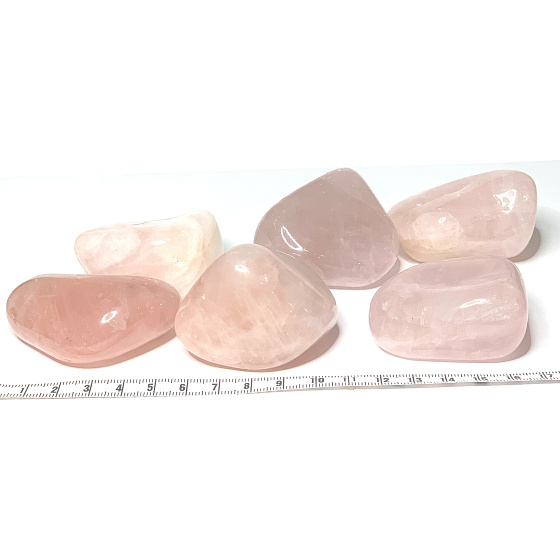 Rosenquarz Getrommelter Naturstein 40 - 100 g, 1 Stück, Stein der Liebe