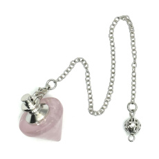 Rosenpendel Naturstein für Wünschelrutengänger, Divination 2,5 x 2 cm, Stein der Liebe