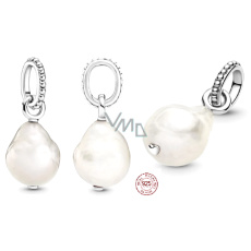 Charme Sterling Silber 925 Perle Barock Fluss Anhänger für Armband, Symbol Charme Sterling Silber 925 Perle Barock Fluss Anhänger für Armband, Symbol