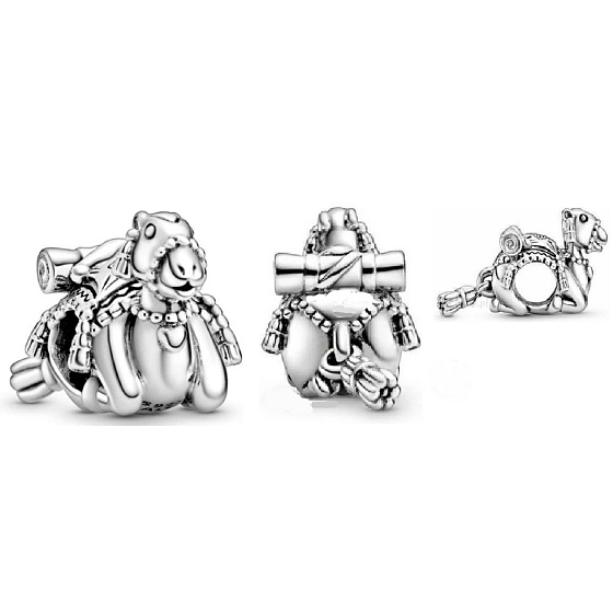Charme Sterling Silber 925 Ägypten, Kamel, Reise Armband Perle