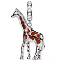 Charms Sterling Silber 925 Giraffe, Tierarmband Anhänger
