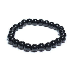 Obsidian Armband elastisch Naturstein, Kugel 8 mm / 16-17 cm, Rettungsstein Obsidian Armband elastisch Naturstein, Kugel 8 mm / 16-17 cm, Rettungsstein