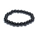 Obsidian Armband elastisch Naturstein, Kugel 8 mm / 16-17 cm, Rettungsstein