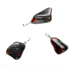 Heliotrop JAR Troml-Anhänger Naturstein, 2,2 - 3 cm 1 Stück, Stein des Anstoßes